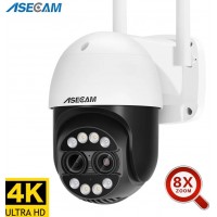4К PTZ IP WIFI камера 8Мп Asecam 2 объектива 2,8-12мм