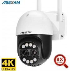 4К PTZ IP WIFI камера 8Мп Asecam 2 объектива 2,8-12мм